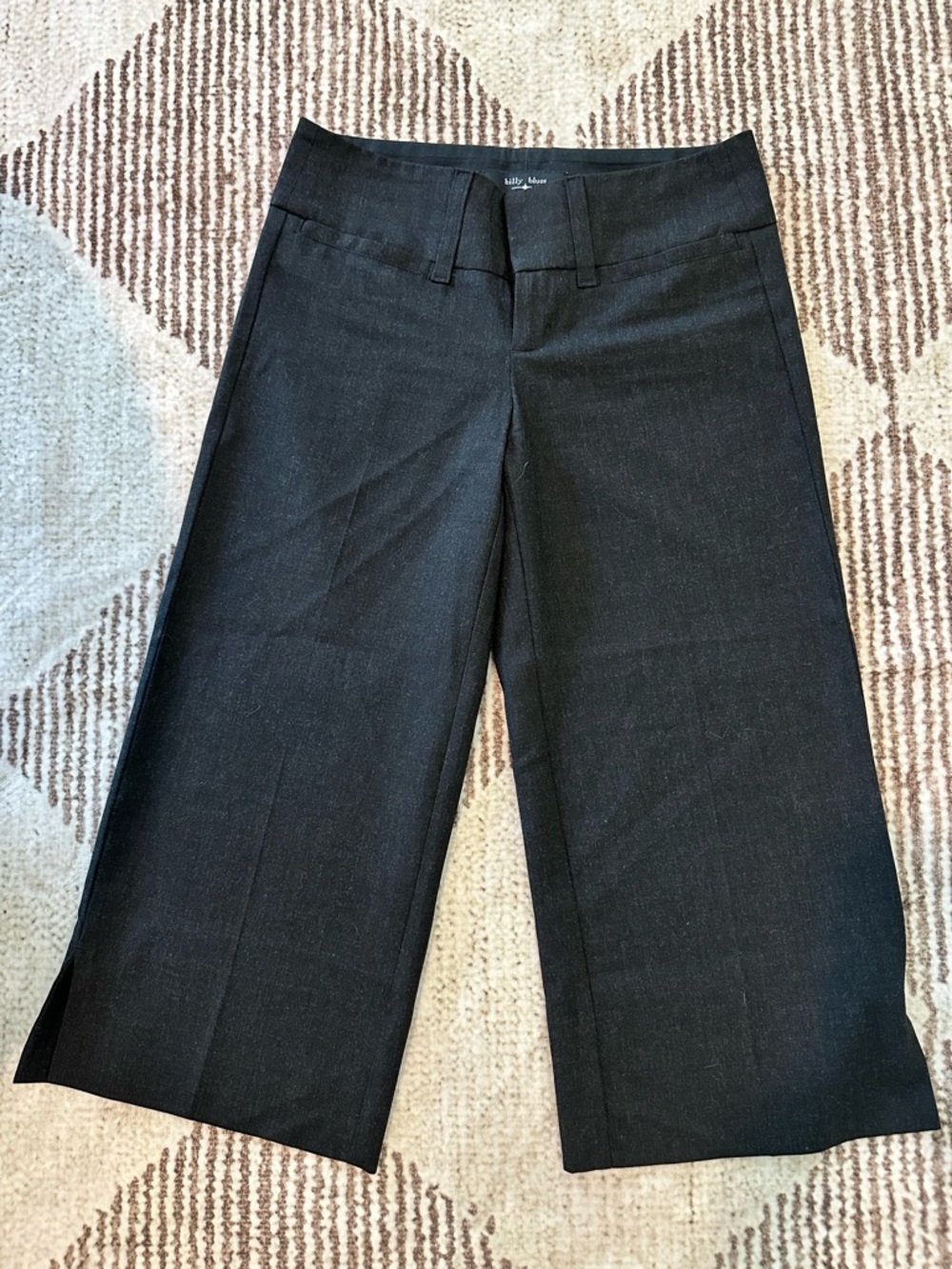 Billy Blues Cropped Wide-Leg Pants